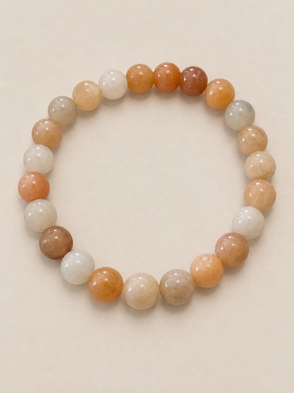 Warm Earth Multi Gemstone Beaded Stretch Bracelet OS Boho Earthtone Healvibe